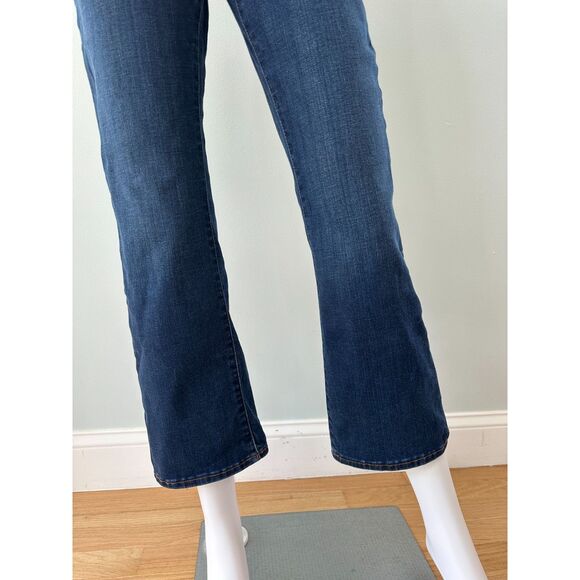 Madewell Kick Out Crop Jeans Lenoir Dark Wash Flare Denim size 27 - Picture 8 of 13